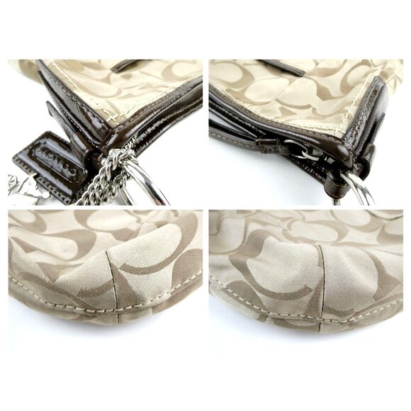 Coach Signature Khaki Mahogany Shoulder Bag 12676 - Picture 13 of 14